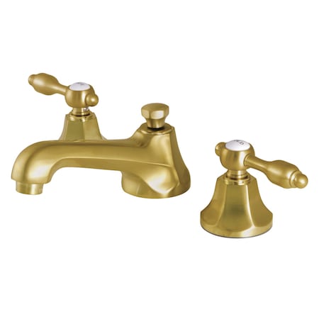 Kingston Brass KS4467TAL Tudor 8" Widespread Bathroom Faucet, Brushed Brass KS4467TAL